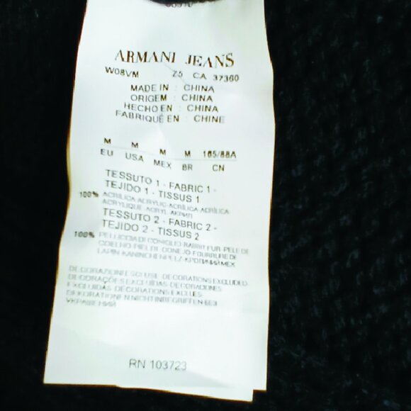 Armani Jeans Poncho Wool Black Size M Used but in excellent condition - Picture 4 of 4